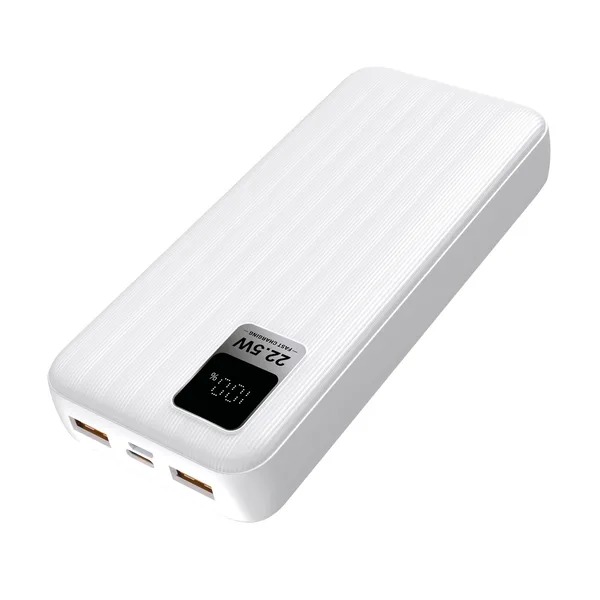 ED269  S-link G230 20000mAh Micro+Type-C+USB PD20W+QC3.0 18W Beyaz LCD Taşınabilir Pil Şarj Cihazı Powerbank — detay