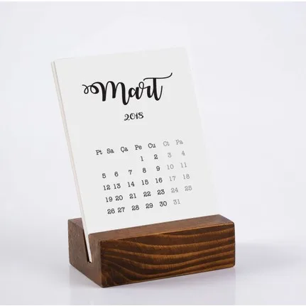 Cilalı/Boyalı Ahşap Masa Takvimi – ED07 — detay