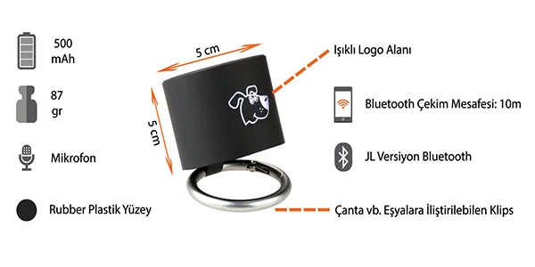 Işıklı Kablosuz Hoparlör ED40 — detay