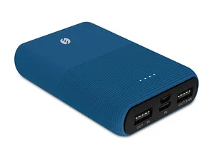 S-link IP-S110 10000mAh 2*Usb Port+Micro+Type C Powerbank Mavi Taşınabilir Pil Şarj Cihazı