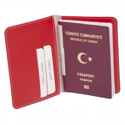 Suni Deri Pasaport Kabı ED702 — detay