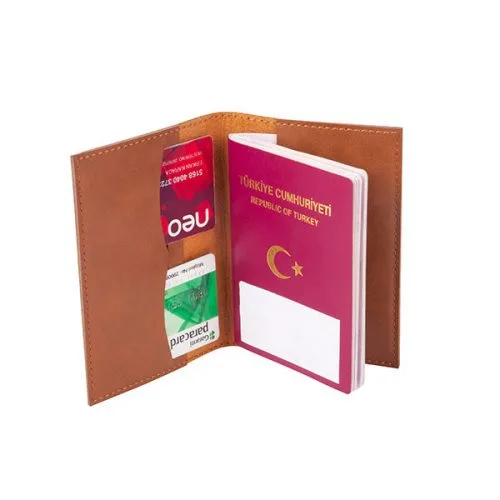 Suni Deri Pasaport Kabı ED704 — detay